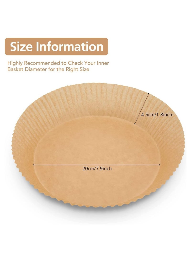 VIO 50 Pack Non Stick Disposable Parchment Paper Round Liners for Air Fryer Microwave Oven 20cm Eco Friendly Heat Resistant Easy to Use Keeps Food Fresh and Air Fryer Clean  - Image 3