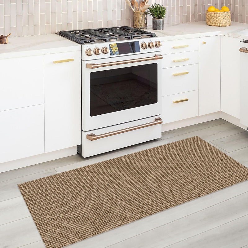 KOZYFLY Boho Runners for Hallways 2x5 ft Washable Kitchen Runner Non Slip Rubber Backed Hall Runners Cotton Entryway Runner Rugs Floor Carpet for Indoor Backdoor Bedroom Kitchen, Tan/Orange/Brown - Image 2