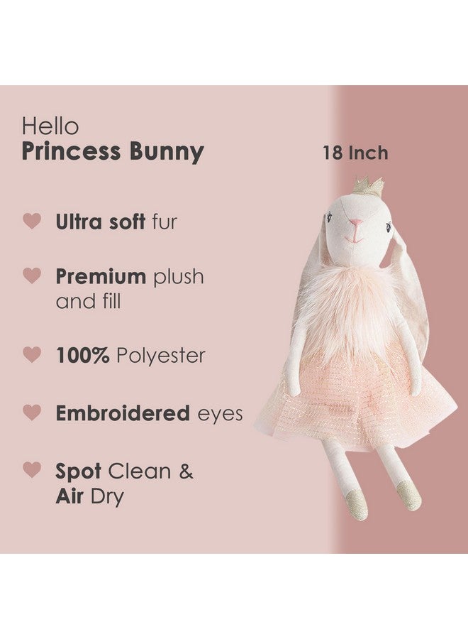 MON AMI Princess Bunny Stuffed Doll - 18", Soft & Cuddly Plush Animal Doll for Kids of All Ages, Use as Toy or Room Décor - Image 2