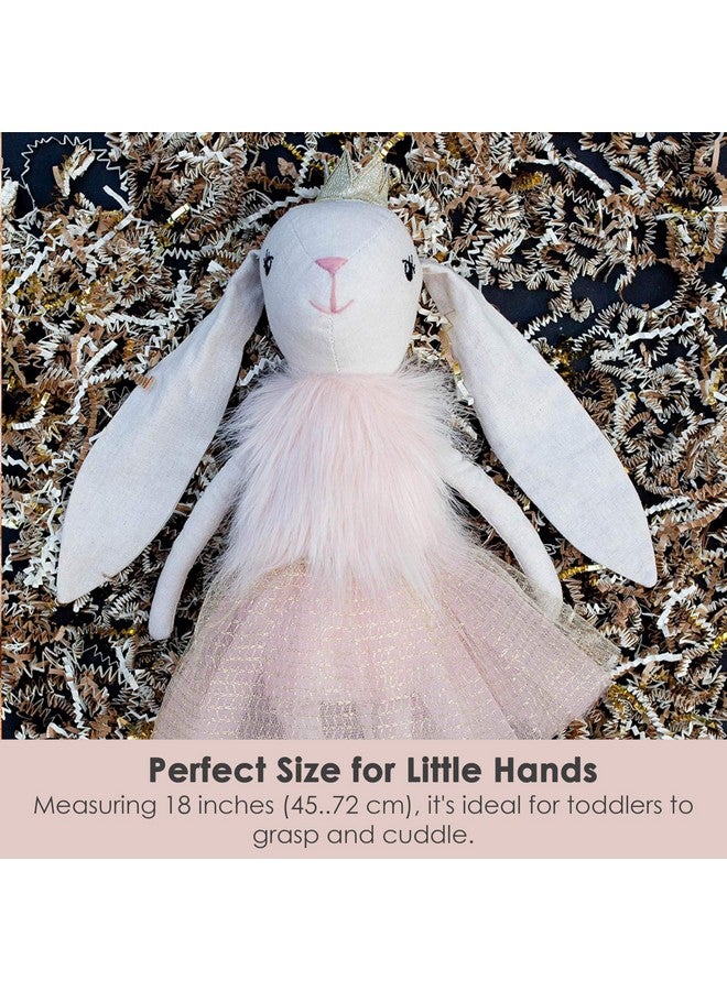 MON AMI Princess Bunny Stuffed Doll - 18", Soft & Cuddly Plush Animal Doll for Kids of All Ages, Use as Toy or Room Décor - Image 5