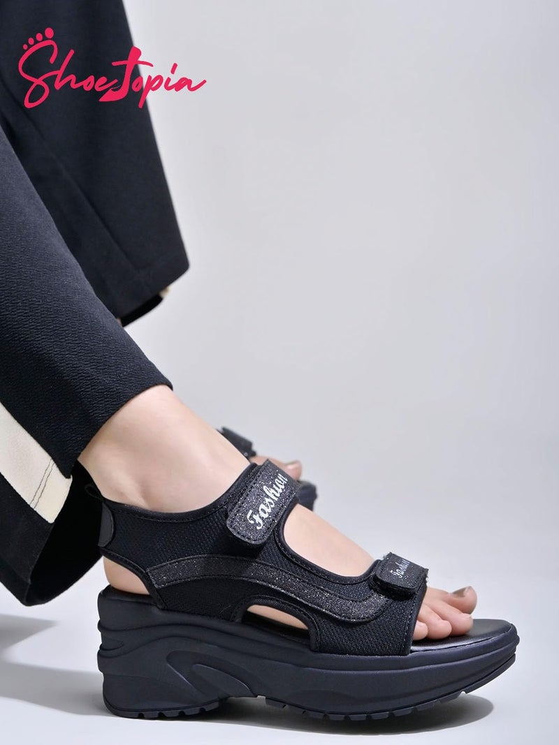 Shoetopia Women Wedge Heel Sandal - Image 3