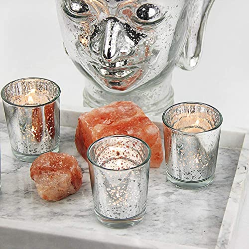 The Purple Tree Silver Mercury Votive Tealight Candle Holders for Diwali Christmas (Pack of 12) Diwali Tealights, Corporate Gifts, Home Decor Gift Item, Diwali Decoration, Christmas tealight - Image 3