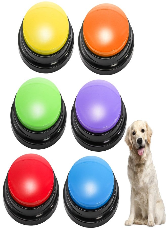 Youeon 6 Pack Voice Recording Button, 6 Colors Dog Buttons for Communication Pet Training Buzzer, 30 Seconds Record & Playback, Funny Record Buttons for Pet, Classroom, Office, Home - Image 1