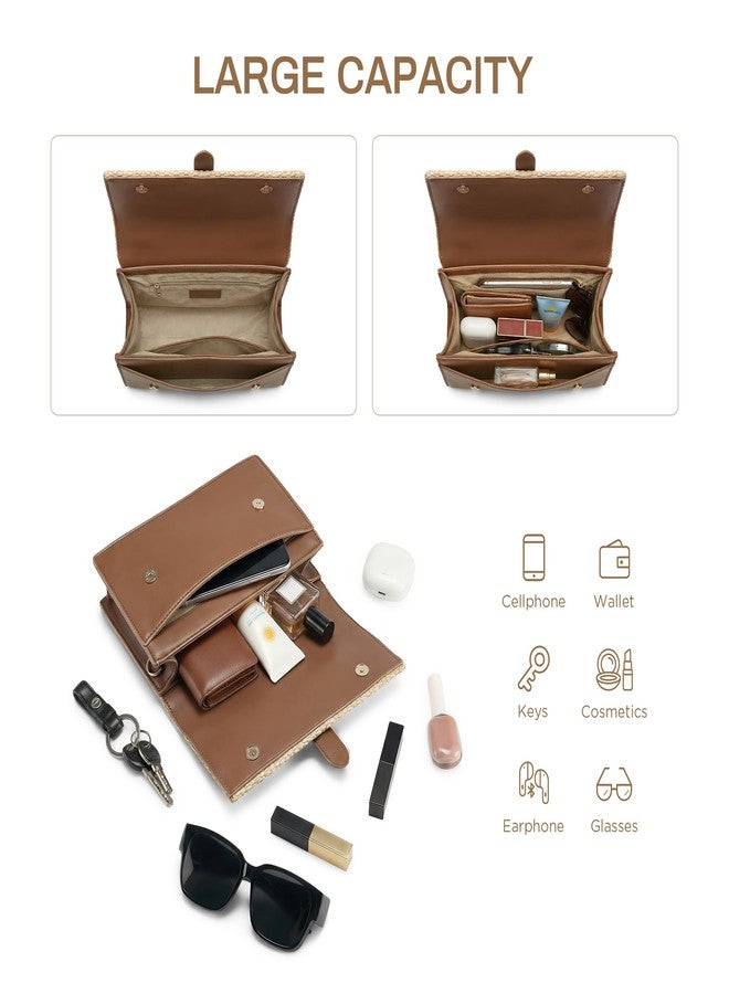 CHUNLI Summer Straw Crossbody Bag for Women Raffia Clutch Boho Shoulder Purse for Beach Vacation Everyday - Image 5
