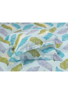 VAS COLLECTIONS VAS COLLECTIONS XXL Microfiber Soft Cotton King Size Bedsheet for Double Bed King Size 108 x108 in 9 Feet 275x275 cm 2 Large Size Pillow Covers Without Joint White Blue200 tc 240 tc  - Image 5