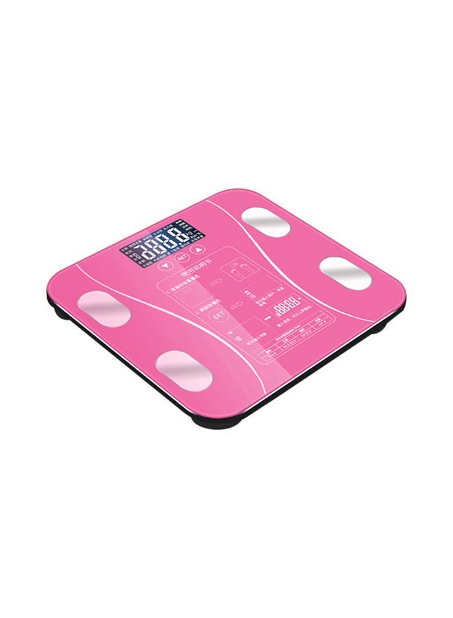 NIBEMINENT Body Fat Intelligent Electronic Weight Scale Pink 32.50x4.50x32.50cm - Image 1