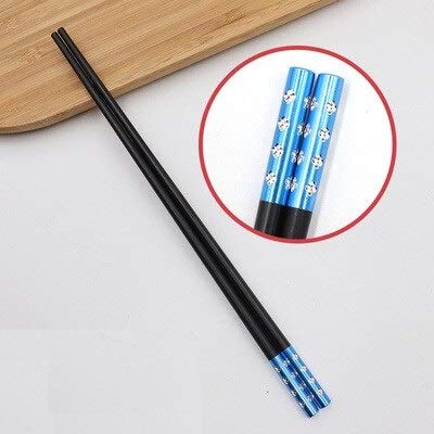 Iktu 5 Pairs Reusable Chopsticks Set - Fiberglass Japanese Chopsticks, Lightweight Easy to Use Chop Sticks with Case for Sushi, Noodles and Other Asian Food (Black Diamond) - Image 4