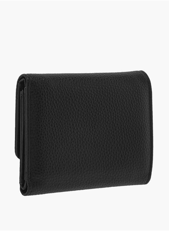 Flora Bella By Shoexpress Womens Textured Tri-Fold Wallet With Button Closure  - Image 2
