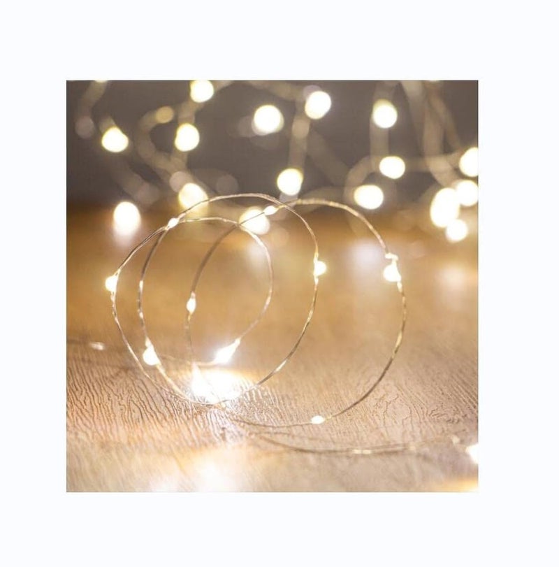 10Ft30 LEDs FairyStarry String Lights for IndoorOutdoor Decoration Wedding Home Parties Christmas Holiday WaterproofBattery OperatedWarm White