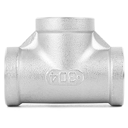 TAISHER 2PCS Stainless Steel Tee Pipe Fittings, 1" x 1" x 1" NPT Female Pipe Fittings - Image 2