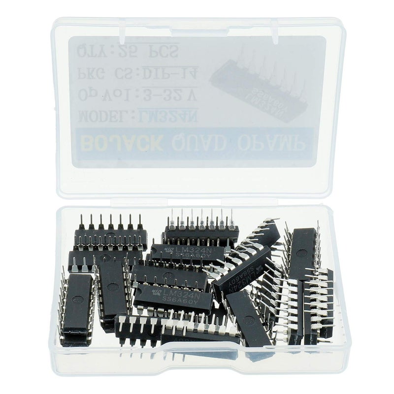 BOJACK LM324N Quadruple Operational Amplifier LM324 14 pins Adjustable Voltage Regulator Transistor DIP-14 (Pack of 25) - Image 2