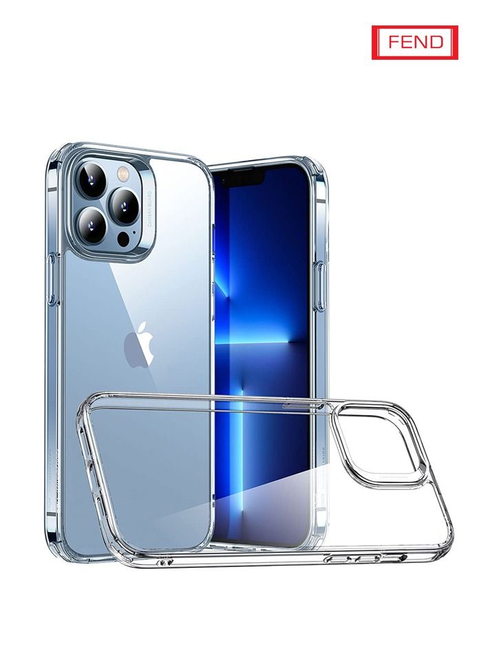 FEND Clear Case for iPhone 13 Pro Max | Soft Flexible Full Protection Shock Proof TPU Back Cover - Image 1