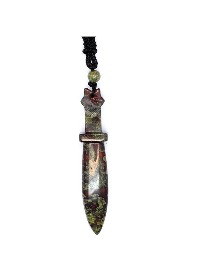 KUYING Natural Crystal Sword Pendant Necklace | Personalized Arrow Wound Collarbone Chain - Image 1