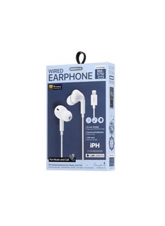 REMAX RM575i Wired Earphones With iph Connector In-Ear Headphones With Mic And Volume Control For Music And Calls White  - Image 5