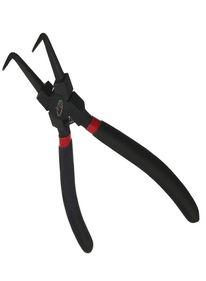 Utoolmart Internal Snap Ring Plier Angled Retaining Ring Pliers Bent Nose 7-Inch 1pcs - Image 1