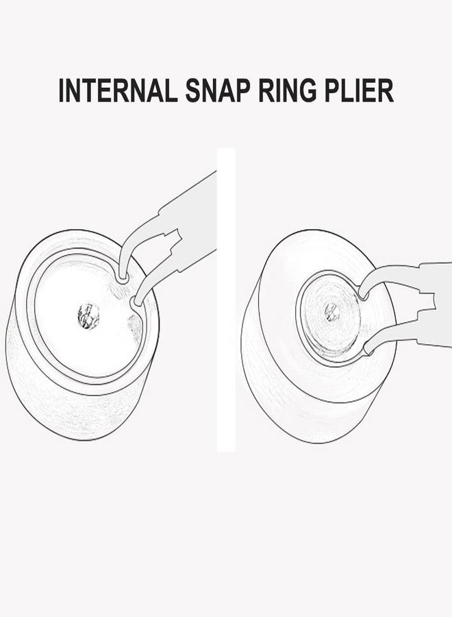 Utoolmart Internal Snap Ring Plier Angled Retaining Ring Pliers Bent Nose 7-Inch 1pcs - Image 4