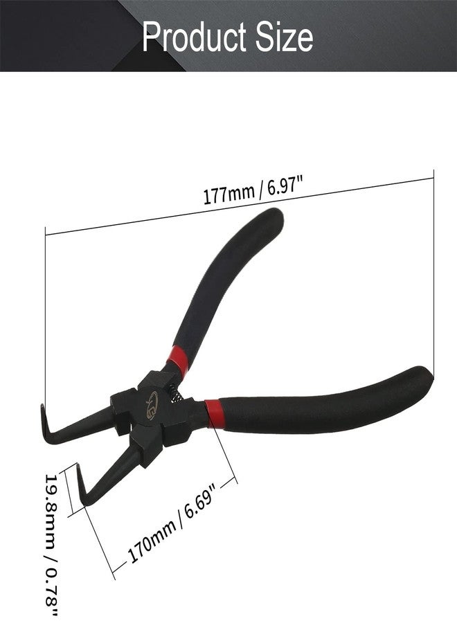 Utoolmart Internal Snap Ring Plier Angled Retaining Ring Pliers Bent Nose 7-Inch 1pcs - Image 2