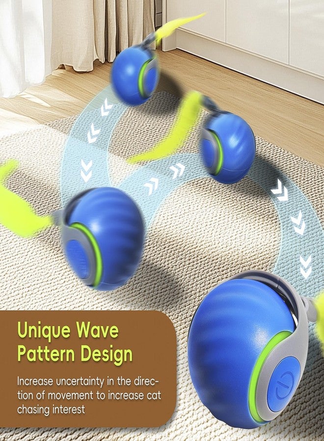 لعبة Petrendy Speedy Tail للقطط 2.0، كرة تفاعلية للقطط المنزلية التي تشعر بالملل، كرة لعب متحركة تلقائيًا، سرعتان قابلتان للتعديل مع ذيل بديل - Image 3