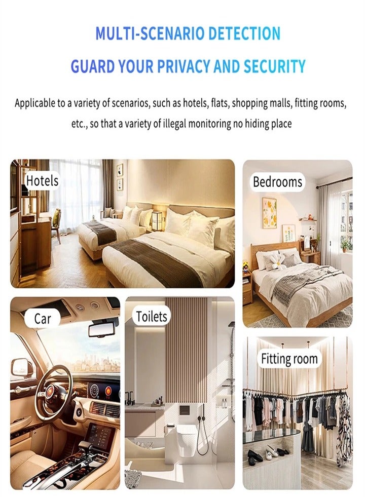 Hidden Camera Detector, Insect and Camera Detector, Suitable for Travel, Hotel, Home, Easy to Carry (Black)  - Image 3