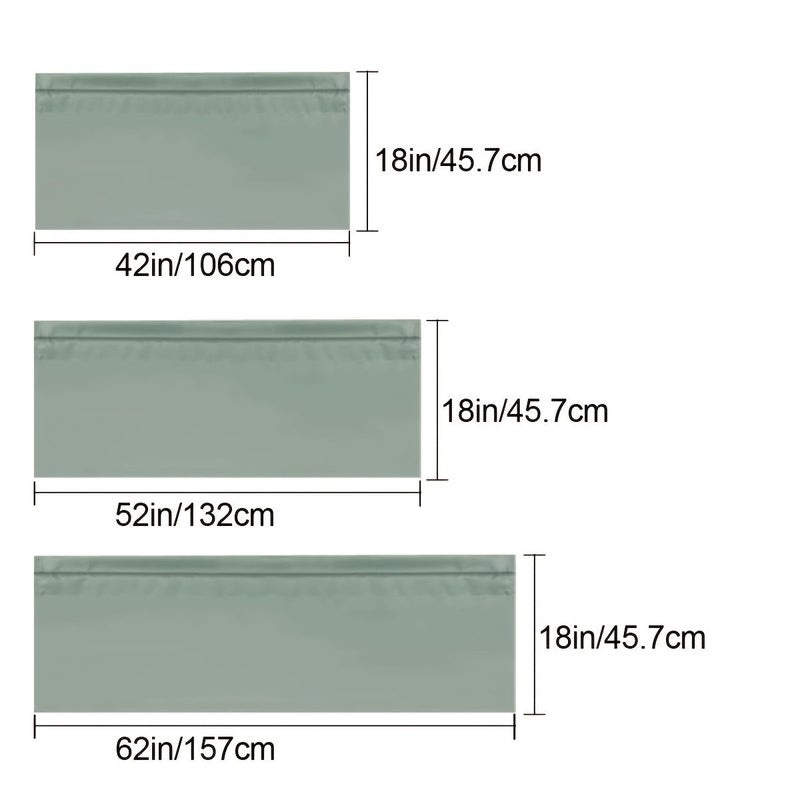 2 Pack Modern Black Curtains 62 by 18 Inch Blackout Set - Image 3