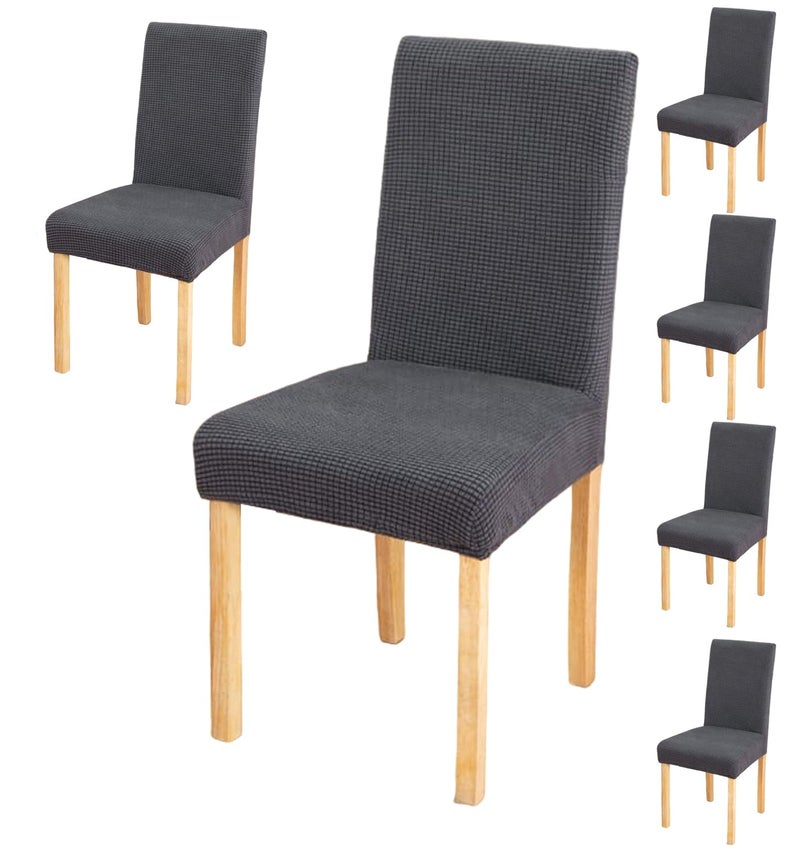 Styleys Dining Chair Cover Slipcovers, Jacquard Chair Seat Protector Removable Washable Spandex Kitchen Chair Covers for Dining Room, Set of 6, JLMC03 - Image 1