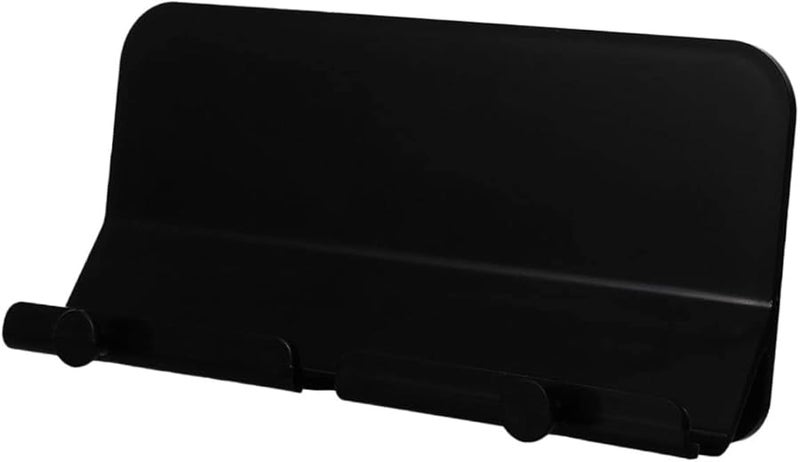 Mikikit Wall Mount Phone Holder Adhesive Hook Charging Stand For Smartphones Tablets Black - Image 2