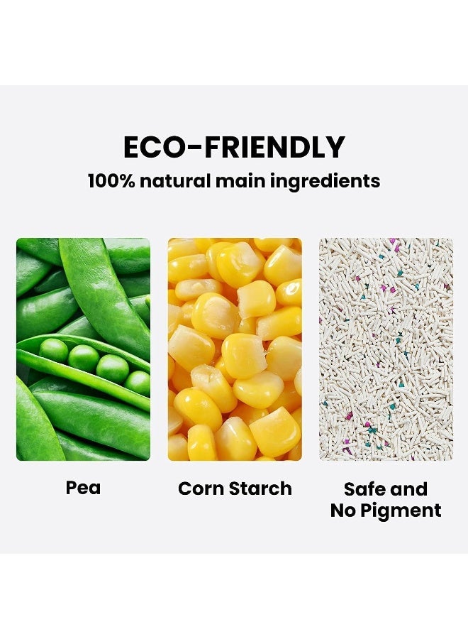 Mumoo Bear Tofu Cat Litter, Flushable Clumping Cat Litter Pellets, Pure Natural Pretty Dust-Free Kitty Litter, Low Tracking, Odor Free, Ultra Absorbent Cat Litter 6L, 2.5KG/bag, Pack of 4 - Image 3