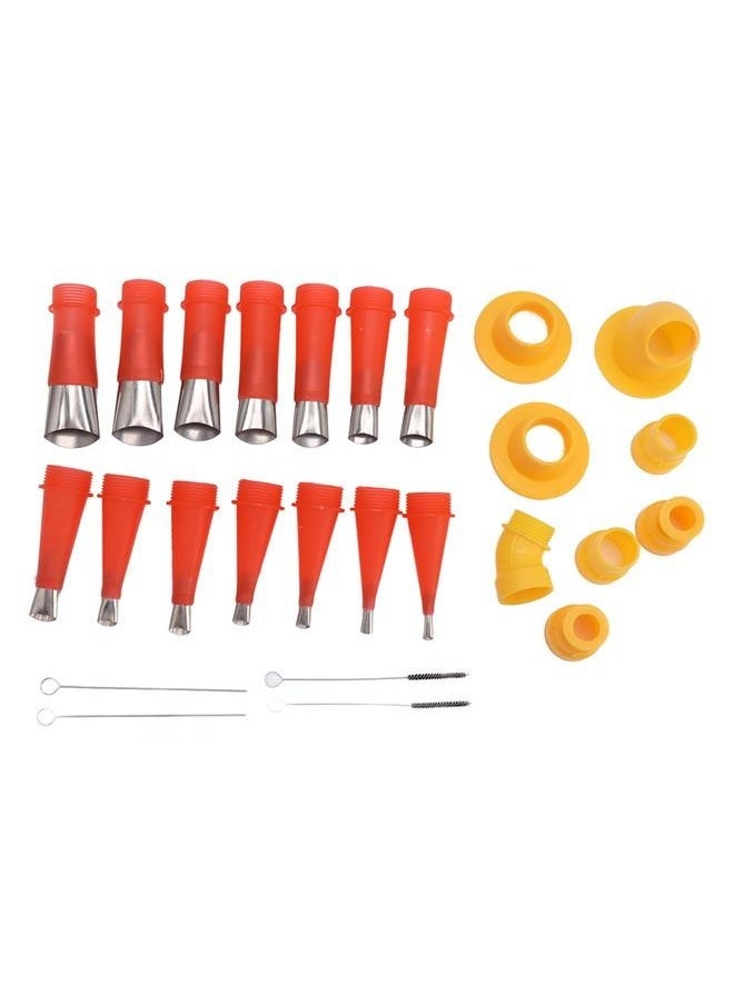 Bukela Stainless Steel Glue Nozzle Integrated Glass Glue Nozzle Glue Artifact Caulking Nozzle Seam Beauty Tool (22 Pieces)  - Image 1