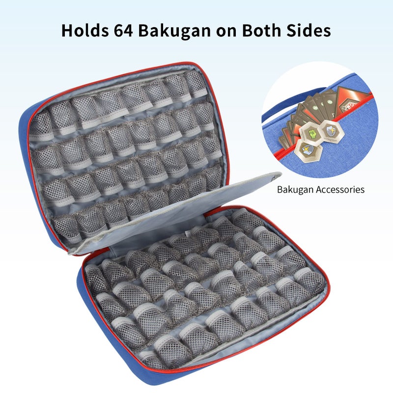 KISLANE KISLANE Carrying Case Compatible with 64 Bakugan Figures  Case Compatible with Bakugan Accessories  Bag Only (Black)  - Image 4