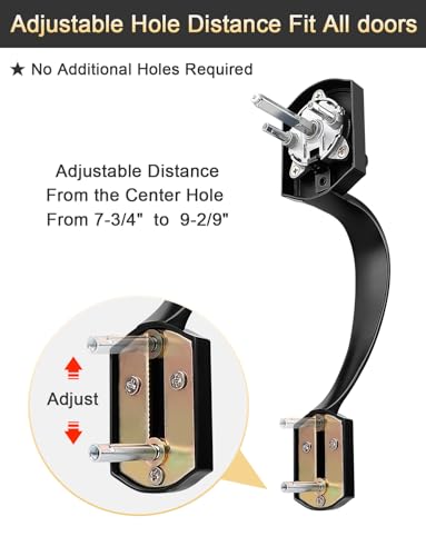 Tinewa Camelot Trim Lower Half Handleset, Matte Black Finish, Upgated Entry Door Handle with Accent Wave Door Lever for Electronic Keypad with Drop Interior Left Handed Lever - Image 2