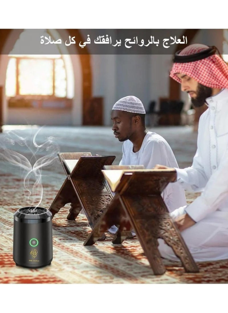 عود بخور مبخرة صغيرة USB للسيارة من النوع C قابلة لإعادة الشحن لتزيين السيارة 9.8x7.4x6.7 سم  - Image 5