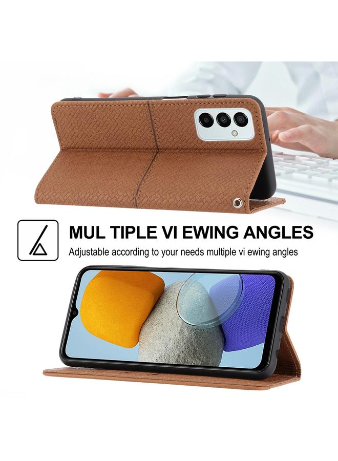 اس-توب جراب لهاتف Samsung Galaxy M23 / F23 5G النسخة اليابانية من جراب هاتف من الجلد الصناعي المنسوج بخياطة مغناطيسية - Image 5