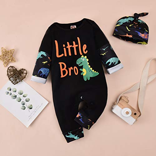 Aalizzwell Infant Baby Romper Toddler Pants Set Brother Matching Outfits Boys Clothes (Dinosaur-Romper, 3-6 Months) - Image 2
