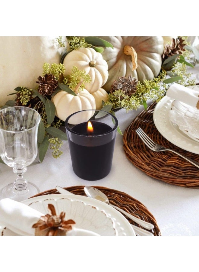Votive Candles, 4 pcs, Clear Glass Filled Unscented Soy Wax Candle for Home Décor Weddings Spa Holidays Party and DIY  - Image 3