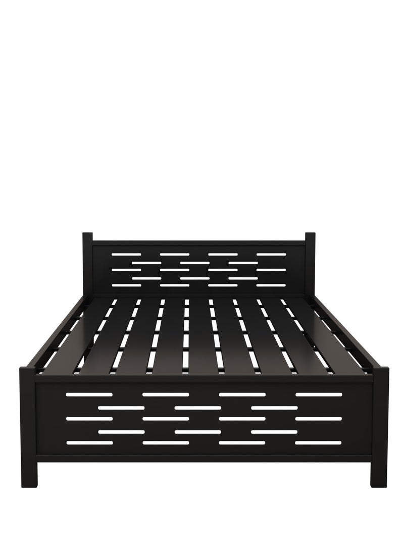 RIGID سرير ستيل تنفيذي مزدوج أسود 70x206x120 سم - Image 3