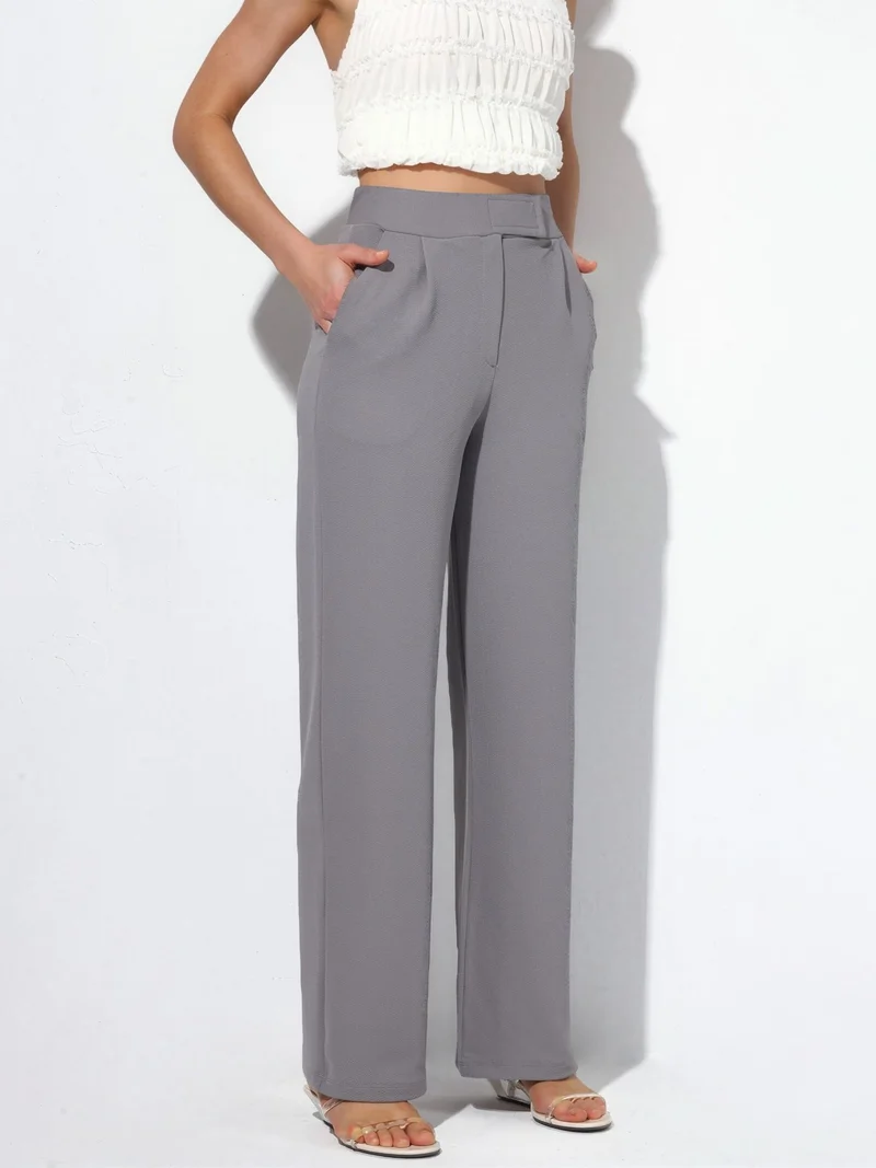 هيكاب High Waist Straight Leg Pants