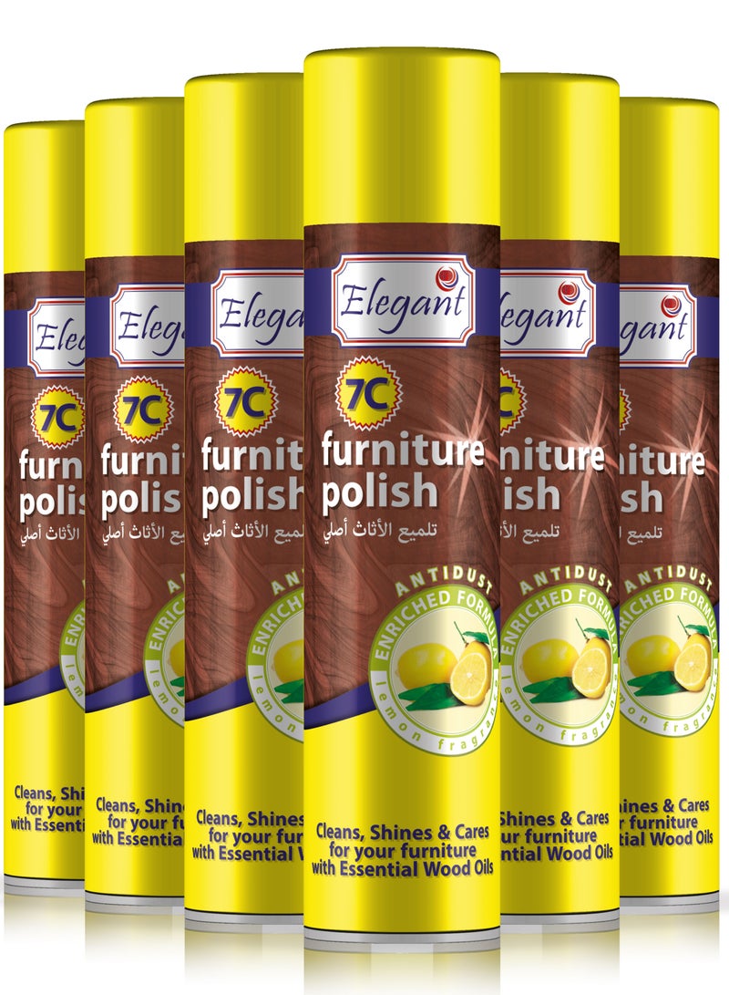 Lemon Furniture Polish 300ml Pack of 6