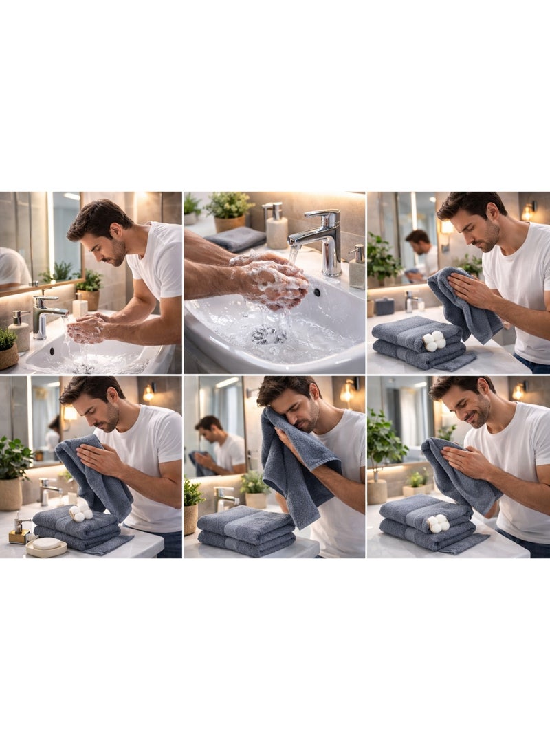 Ebreezz Premium Face Towel Set – 2 Pieces – Soft & Absorbent Cotton (45 × 80 cm) - Image 3