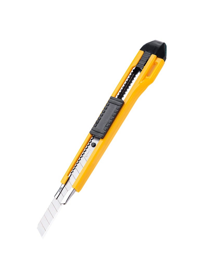 Deli E2031 Cutter - 13 Snap-Off SK5 Steel cutters, Pen Clip Design, Yellow Color. - Image 3