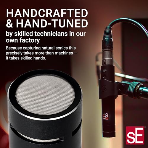 SE ELECTRONICS sE8 XLR Small Diaphragm Condenser Microphones - Matched Pair with Mounting Bar & Case - Handcrafted Professional Instrument Microphone for Drums & Guitar in Studio or on Stage - Image 3