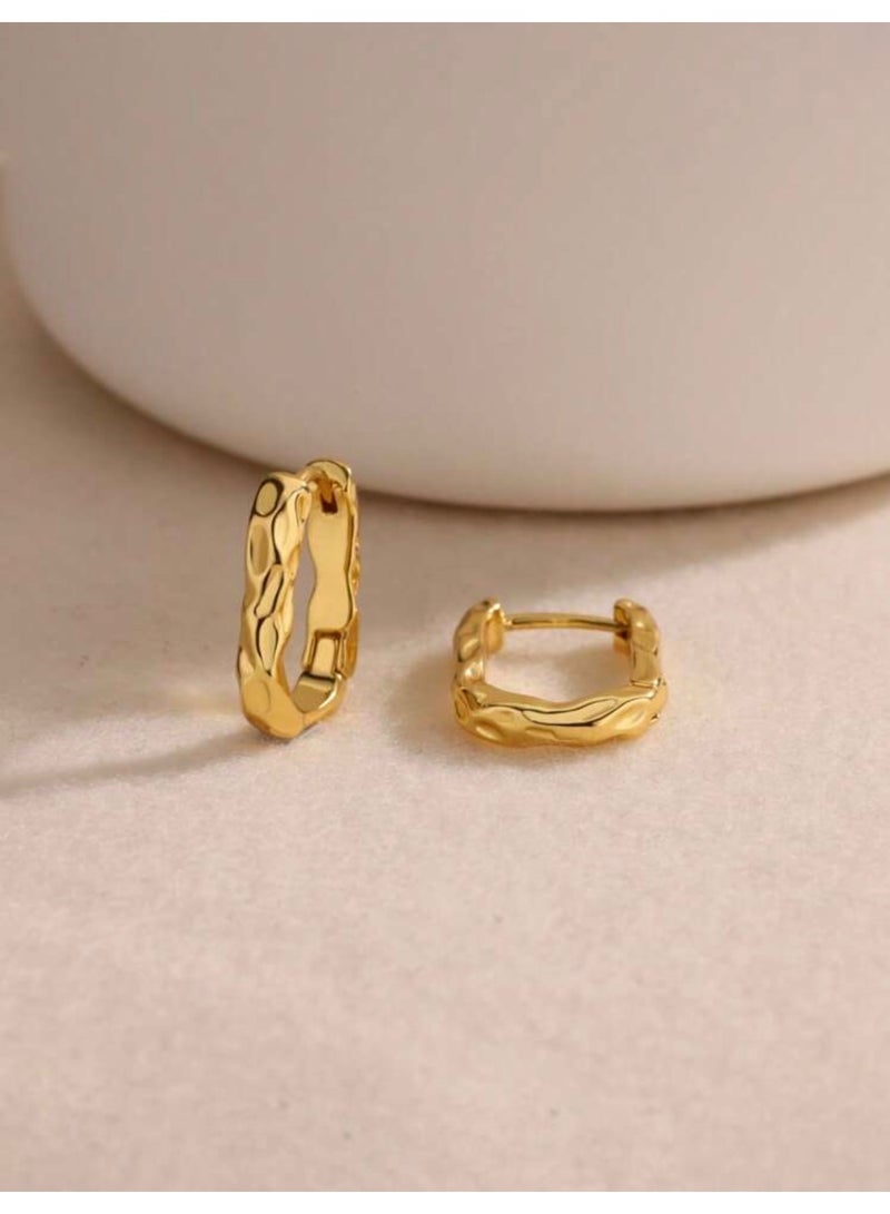 Dangle Charms Elegant & High Quality Stainless Steel Gold Plated Earrings For Women - Image 2