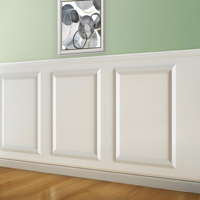 TRAIN2 ART 3 Set Peel and Stick Wall Molding Kit,24" x 32" Premade Self Adhesive Wainscoting Panels,Ready to Assemble Accent Molding Trim for Interior Wall Moulding Decor - Image 1