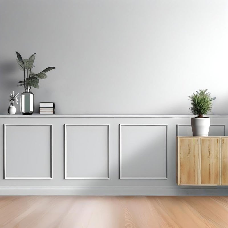 TRAIN2 ART 3 Set Peel and Stick Wall Molding Kit,24" x 32" Premade Self Adhesive Wainscoting Panels,Ready to Assemble Accent Molding Trim for Interior Wall Moulding Decor - Image 5