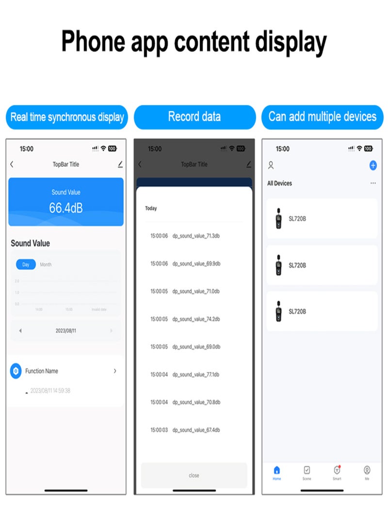 MESTEK 30-130dB Noise Meter Display Color Backlit Display Fast Slow Sampling Rate Capacitive Microphone Sound Level Monitor - Image 4