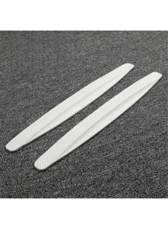 Car Front and Rear Bumper Anti-Collision Strips, Carbon Fiber Patterned Protective Strips, Scratch Resistant Rubber Body Stickers 4pcs - Image 1