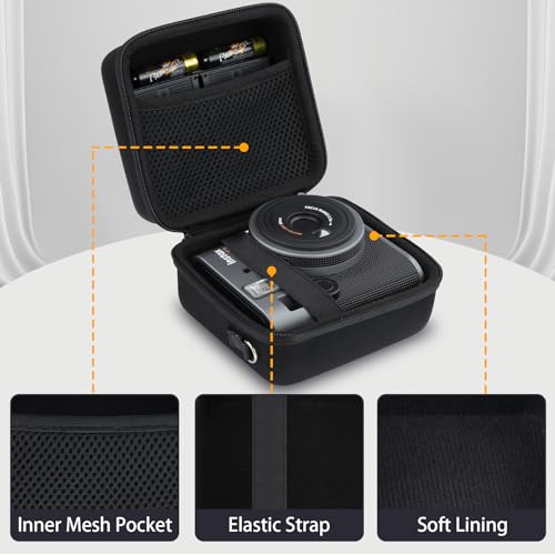khanka Case for Fujifilm Instax mini 41/mini 40 Instant Camera,Hard Travel Case Compatible with Fujifilm Instant Camera Mini 41(Black). - Image 4