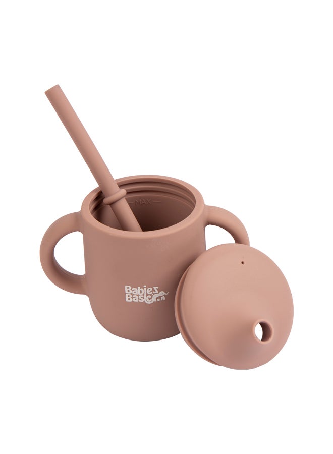 بابيز_بيسك كوب تدريب سيليكون للأطفال من المرحلة الثانية مع مقابض للأطفال - وردي - Image 5