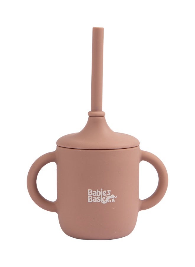 بابيز_بيسك كوب تدريب سيليكون للأطفال من المرحلة الثانية مع مقابض للأطفال - وردي - Image 1