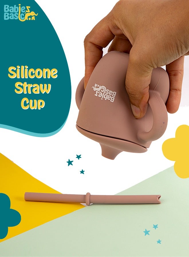 بابيز_بيسك كوب تدريب سيليكون للأطفال من المرحلة الثانية مع مقابض للأطفال - وردي - Image 3