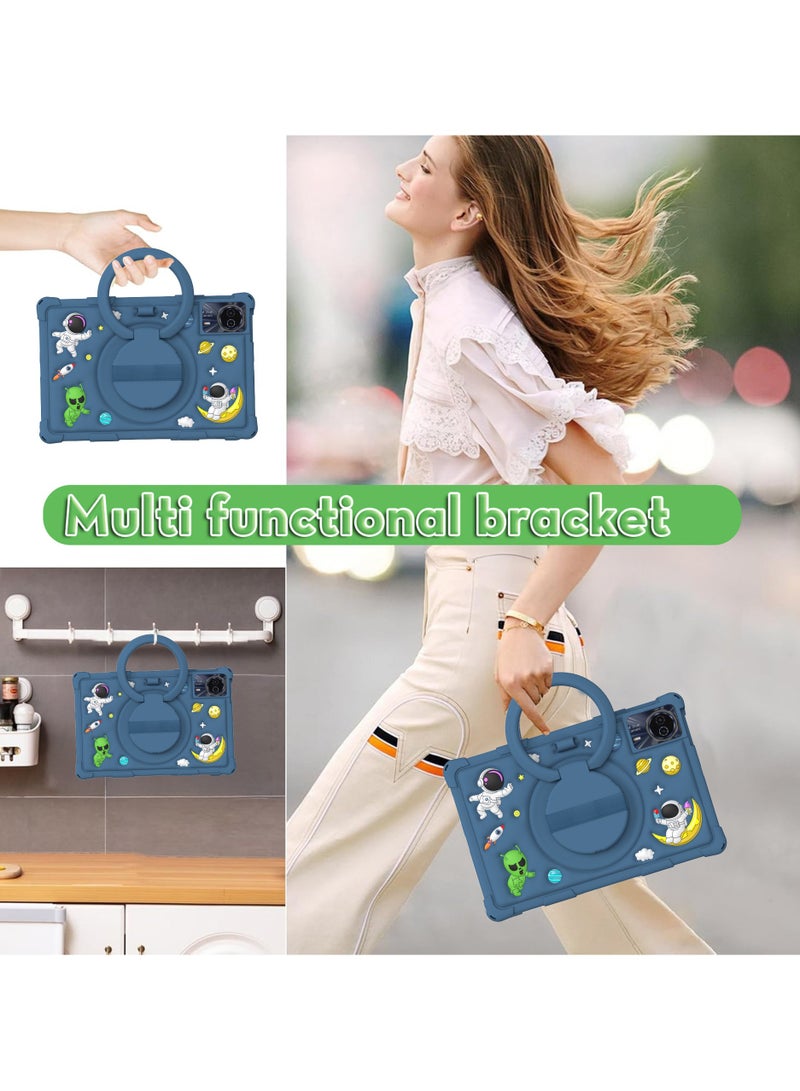 general Compatible Teclast P50-11 Case, Rugged Protective EVA Silicone Child Protector, Shock Resistant Foldable 360 Degree Rotatable Stand Handle - Image 5